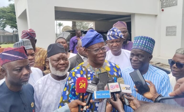 APC Scribe, Basiru visits Adeleke, Backs Tinubu For 2027