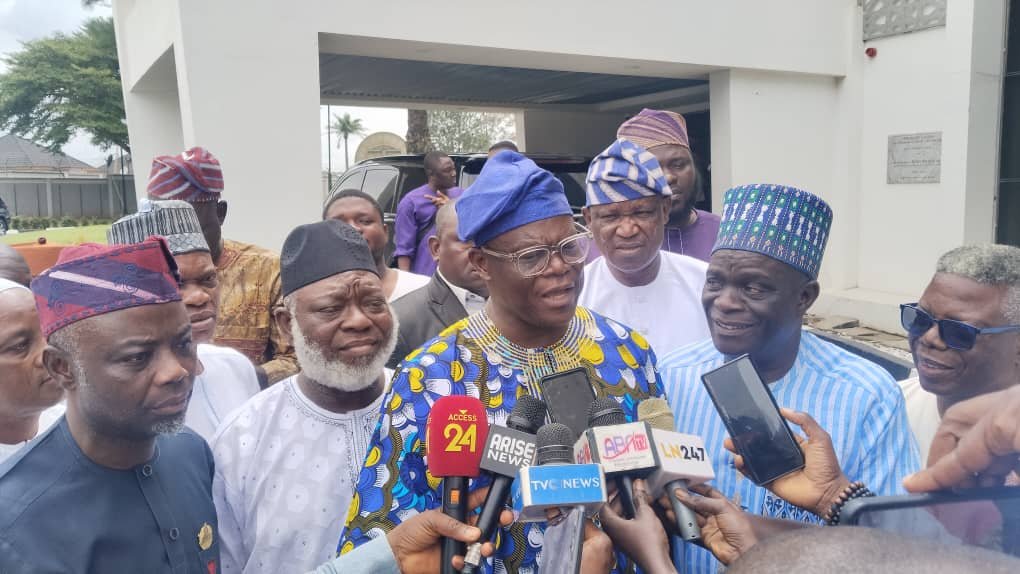 APC Scribe, Basiru visits Adeleke, Backs Tinubu For 2027